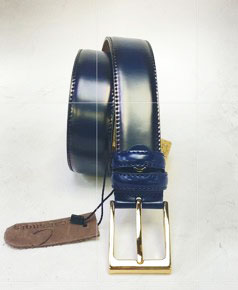 Style: C Collection Navy Leather Belt