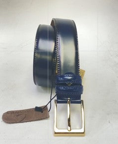 Style: C Collection Navy Leather Belt
