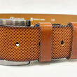 Load image into Gallery viewer, Maurice Perforated Leather Belt Cognac