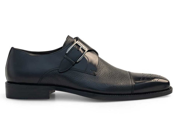 Mezlan Phoenix Monkstrap Shoe Black