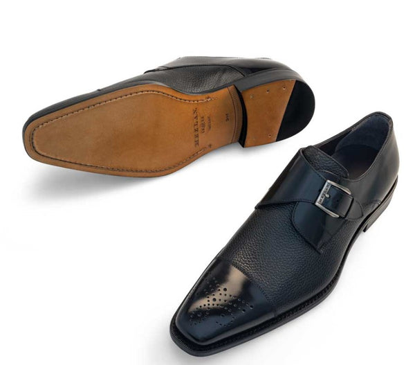 Mezlan Phoenix Monkstrap Shoe Black