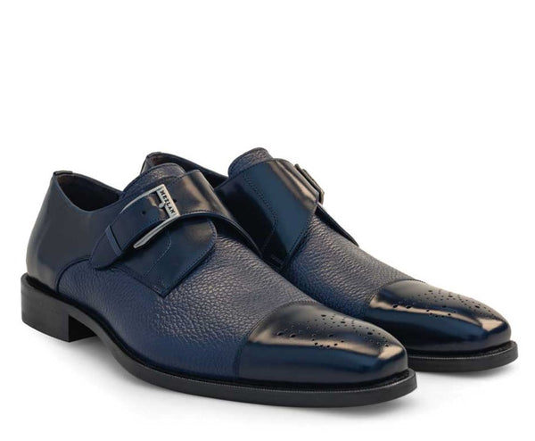 Mezlan Phoenix Monkstrap Shoe Blue