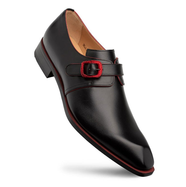 Mezlan "Profumo" Monkstrap Black/Red
