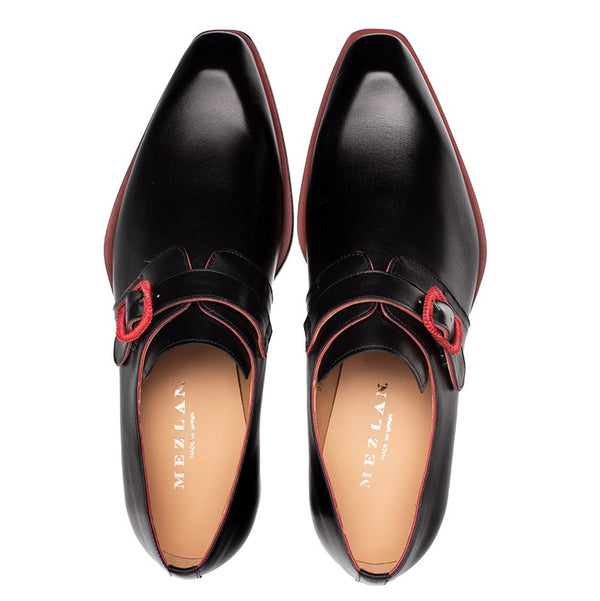 Mezlan "Profumo" Monkstrap Black/Red