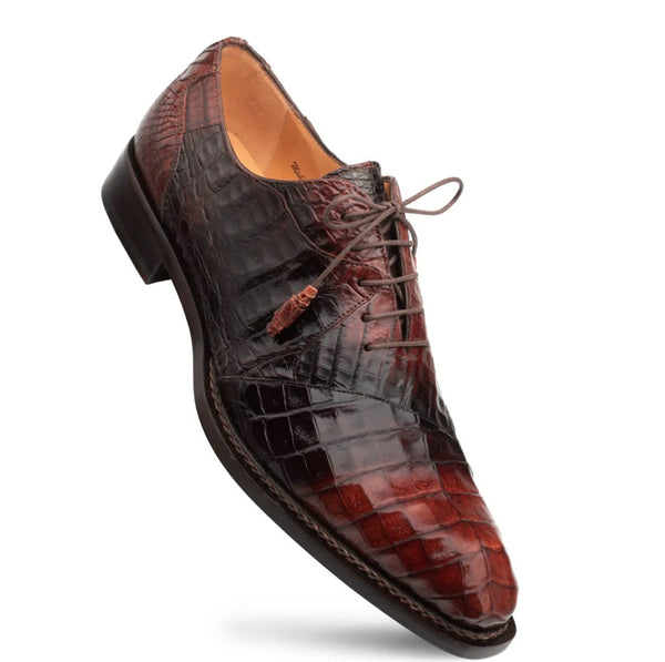 Style: "Pueblo" Crocodile Oxford Sport/Chocolate