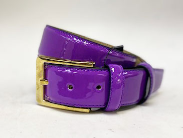 Style: C Collection Patent Leather Belt Purple