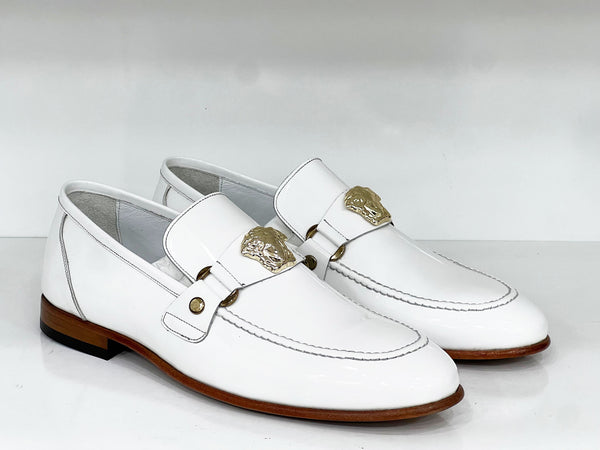 Style: C Collection Patent Leather Belt White