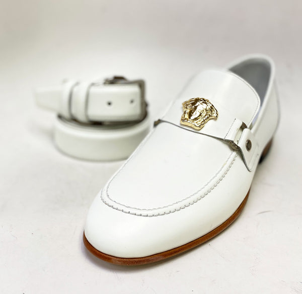 Style: C Collection Patent Leather Belt White