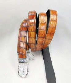 Maurice Custom Alligator Belt - Camel