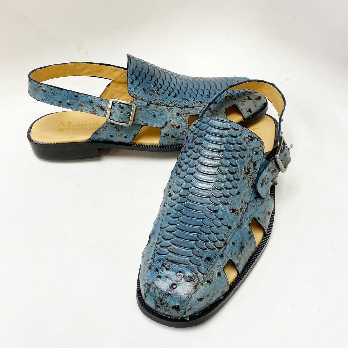 SANDAL BRAIDED 30 CHAMPAGNE CALFSKIN