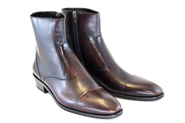 Corrente Burnished Calfskin Slip-On Boot Brown