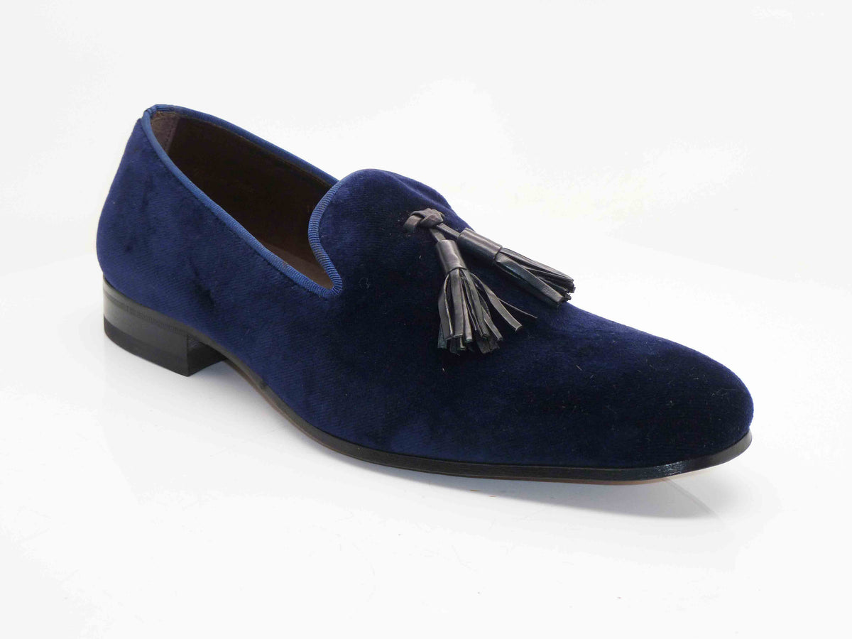 Mezlan Black Braided Formal   Velvet Loafer main image 0