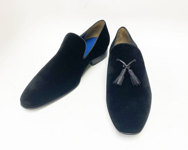 Jean Pierre Velvet Tasseled Loafer Black