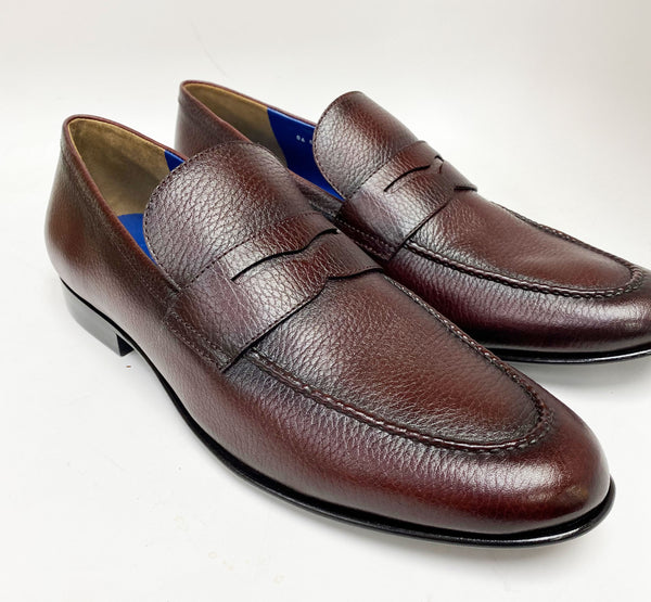 Jean Pierre Deerskin Penny Loafer Burgundy