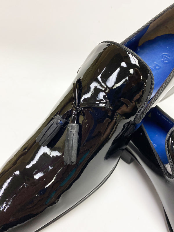 Jean Pierre Shiny Calfskin Tasseled Loafer Black