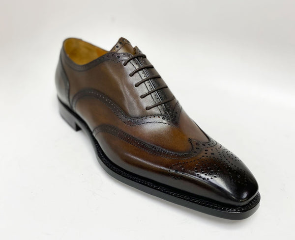 Calfskin "Luke" Wingtip Oxford Brown