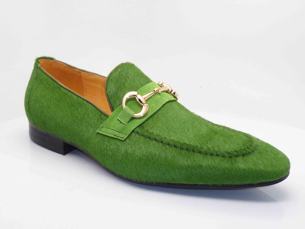 Carrucci by Maurice Pony Hair Loafer Green
