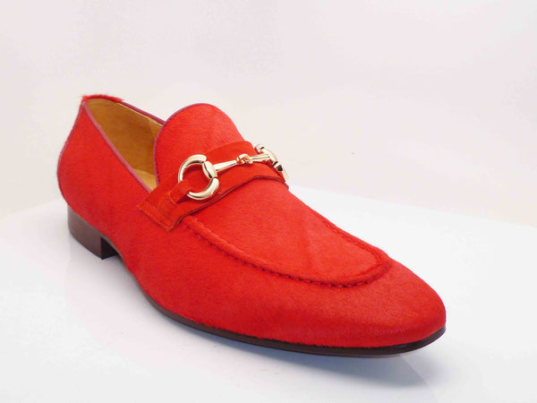 Carrucci by Maurice Pony Hair Loafer Red