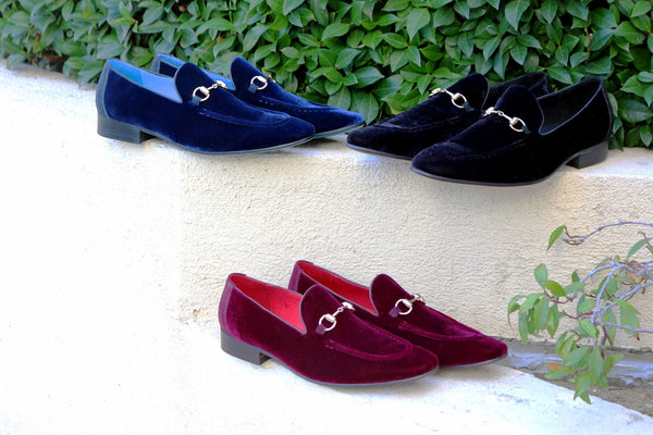 Velvet Slip-On Loafer Black