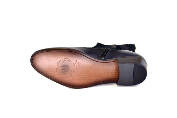 Corrente Python Printed Calfskin Slip-On Boot Navy