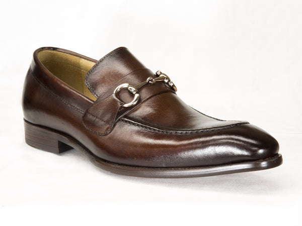 Burnished Calfskin Slip-On Loafer Brown