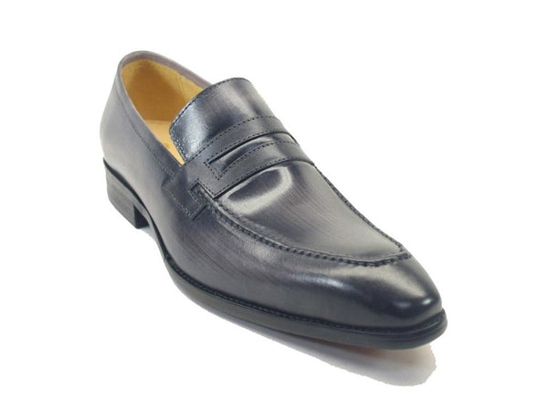 Calfskin Slip-On Penny Loafer Grey