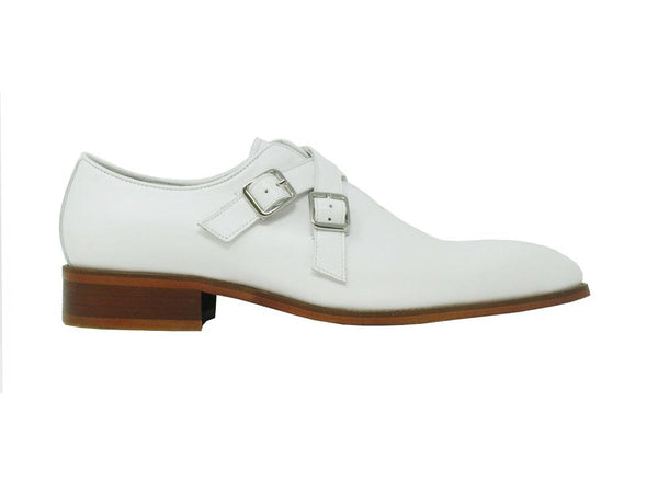 Calfskin Cross Strap Loafer White