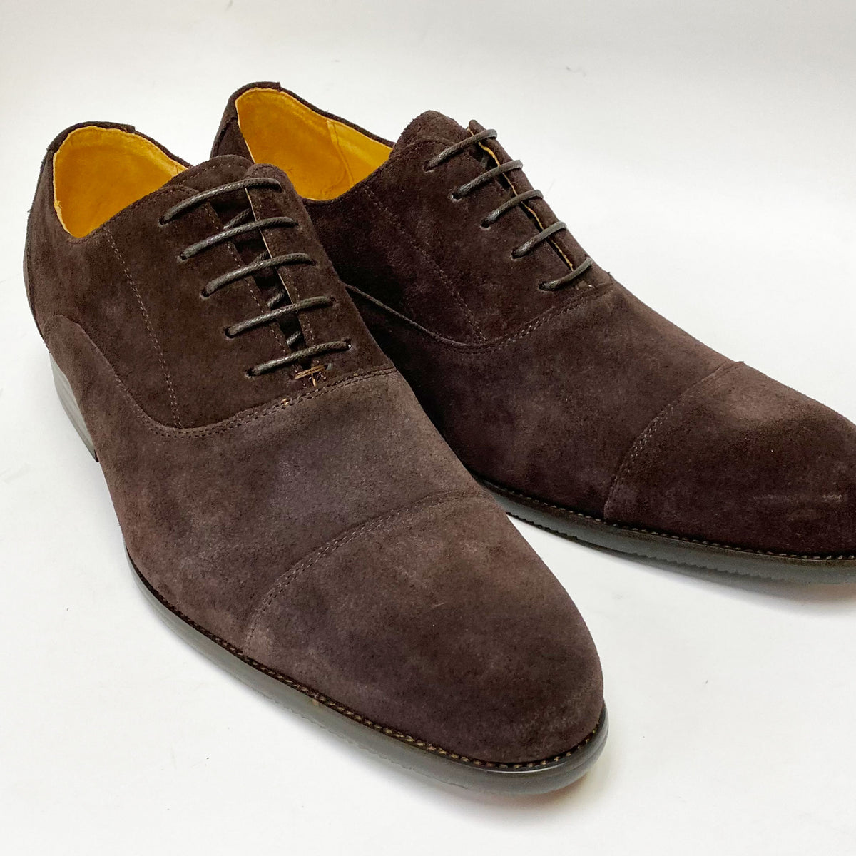 brown suede dress shoes Suede Lace-Up Oxford Chocolate 7.5 C&E Men's Shoes