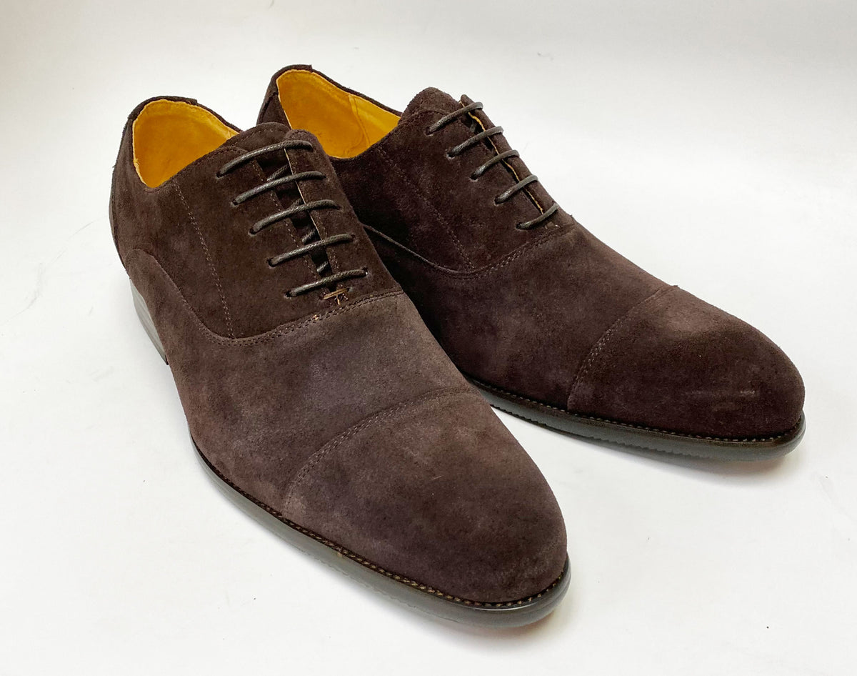 Suede Lace-Up Oxford Chocolate – C&E Fashions