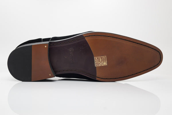 Velvet Lace-Up Oxford Black