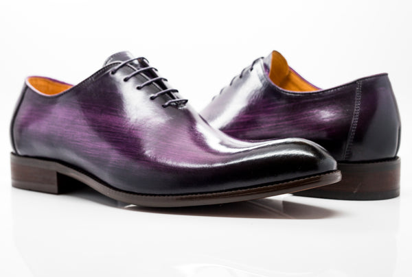 Burnished Calfskin Belt Purple