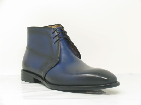Calfskin Chukka Boot Blue