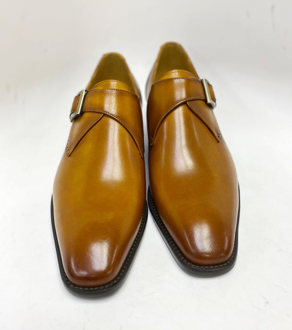 Burnished Leather Monkstrap Cognac