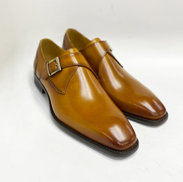 Burnished Leather Monkstrap Cognac