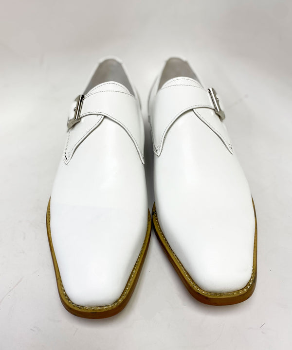 Burnished Leather Monkstrap White