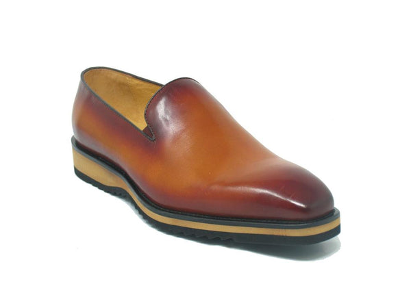 Burnished Calfskin Belt Cognac