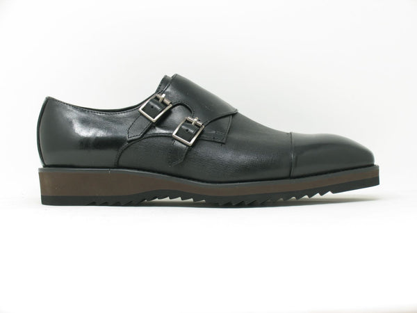 Calfskin Double Monkstrap Shoe Black