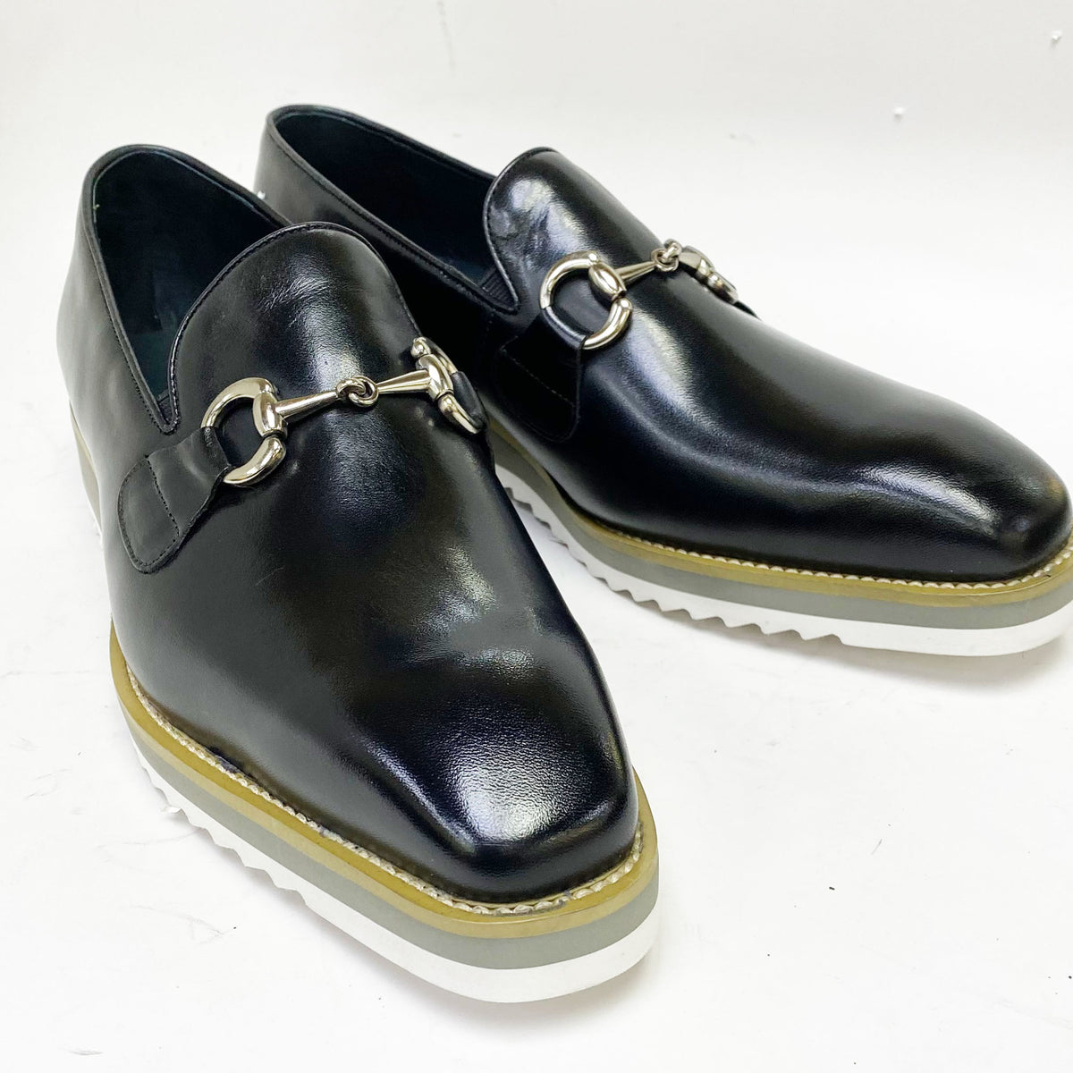 C&E Calfskin Slip-On Horsebit Loafer Black Calfskin Slip On Loafer Black – C&E Fashions main image 3
