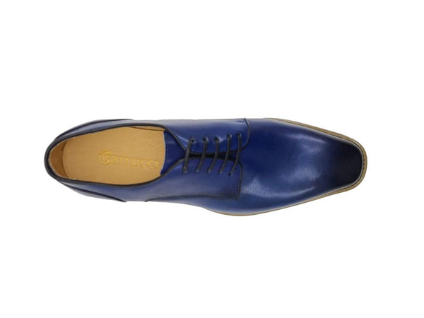 Burnished Calfskin Lace-Up Shoe Navy