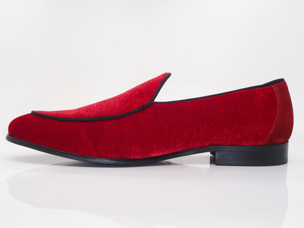 Velvet Formal Loafer Red