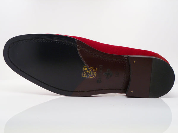 Velvet Formal Loafer Red