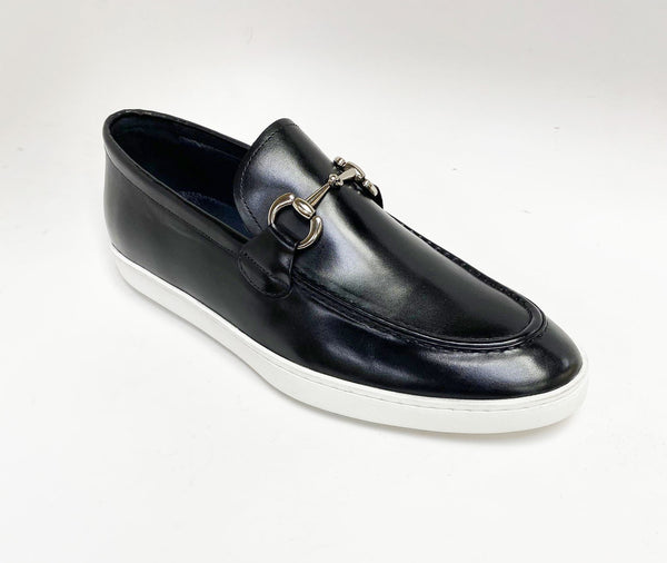 Calfskin Slip-On Horsebit Loafer Black