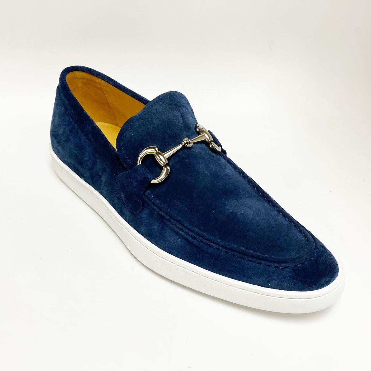 Suede Slip-On Horsebit Loafer Navy – C&E Fashions display picture 3