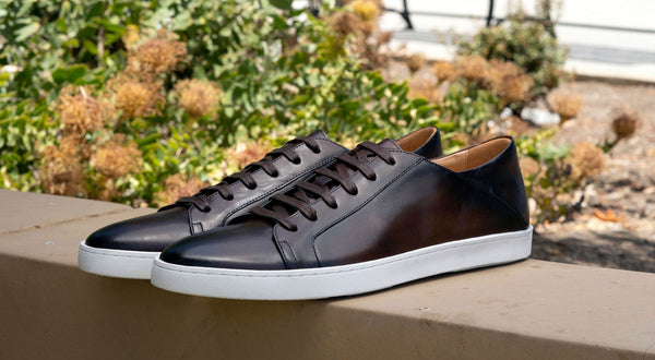 Calfskin Lace-Up Sneaker Chestnut