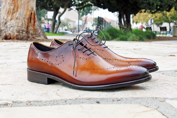 Burnished Calfskin Belt Cognac