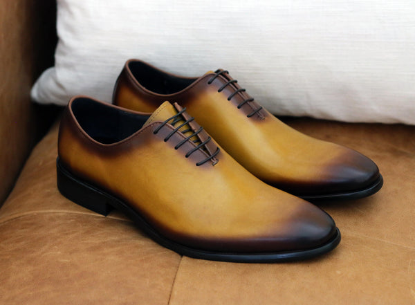 Burnished Calfskin Belt Cognac