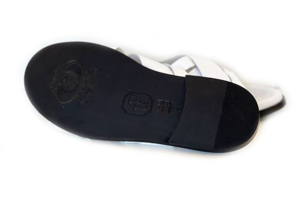 Pelle "Aruba" Slip-On Calfskin Sandal White