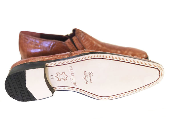 Pelle Exotics "Bellini" Alligator Loafer Cognac