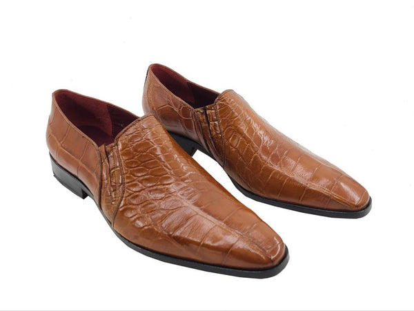 Pelle Exotics "Bellini" Alligator Loafer Cognac
