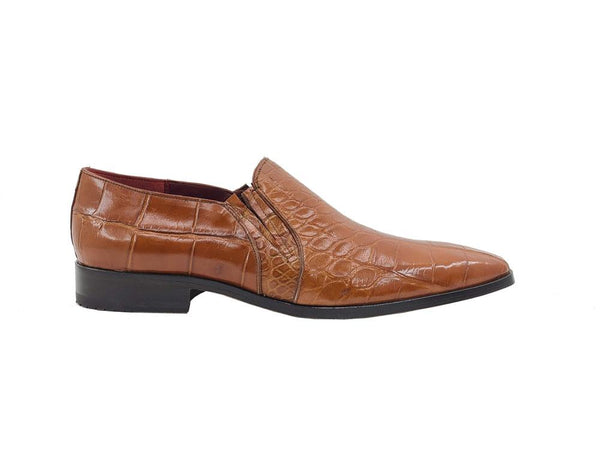 Pelle Exotics "Bellini" Alligator Loafer Cognac